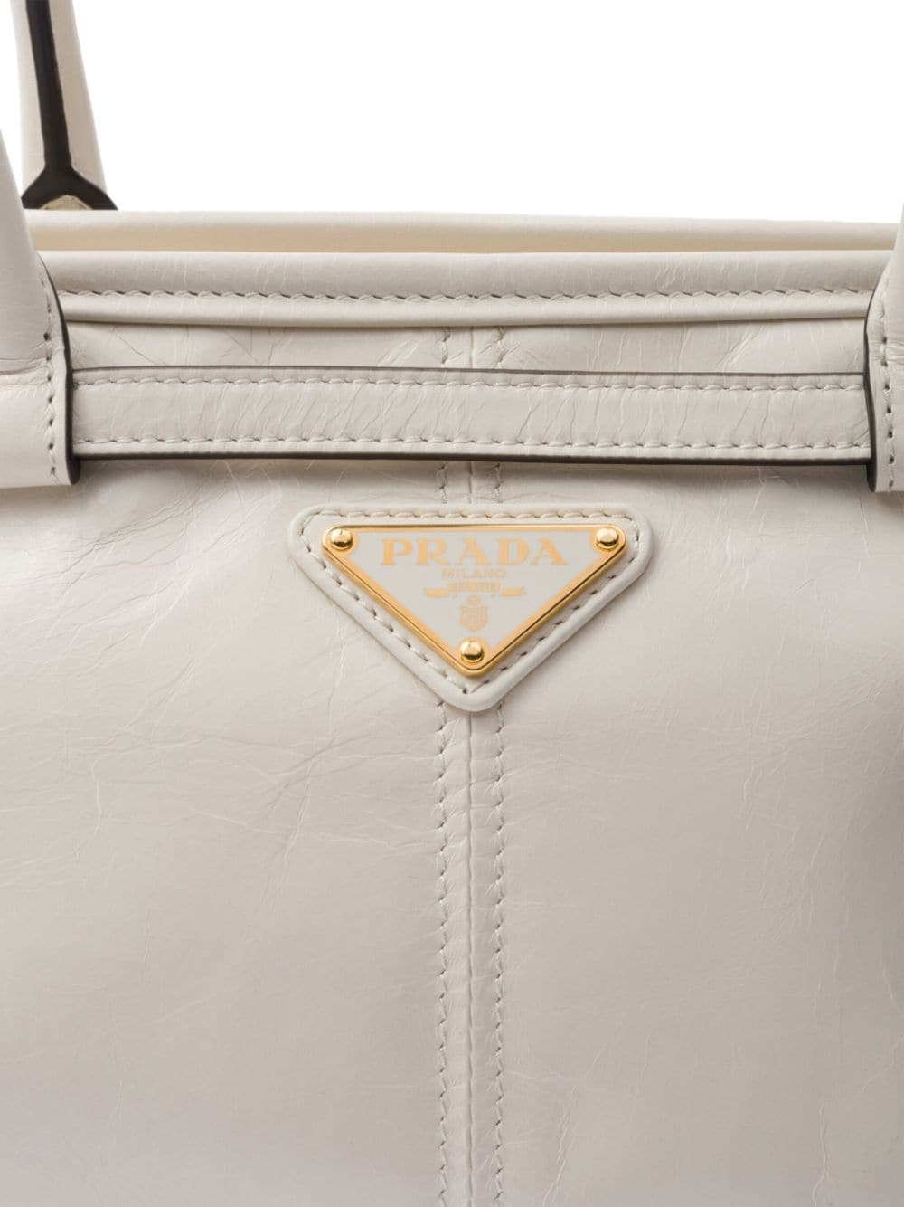medium enamel triangle logo two-way bag - 4