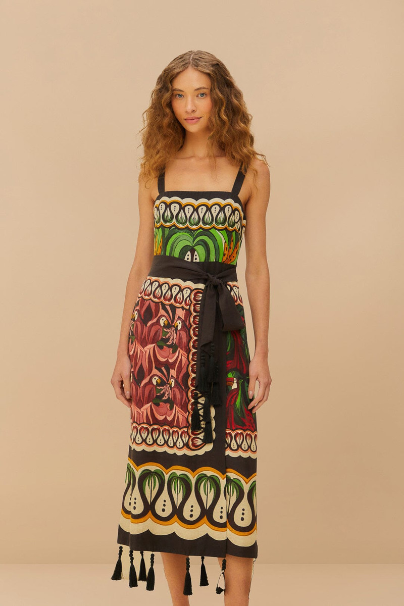 FARM RIO Off-White Coconut Tree Flow Lenzing™ Ecovero™ Euroflax™ Dress outlook