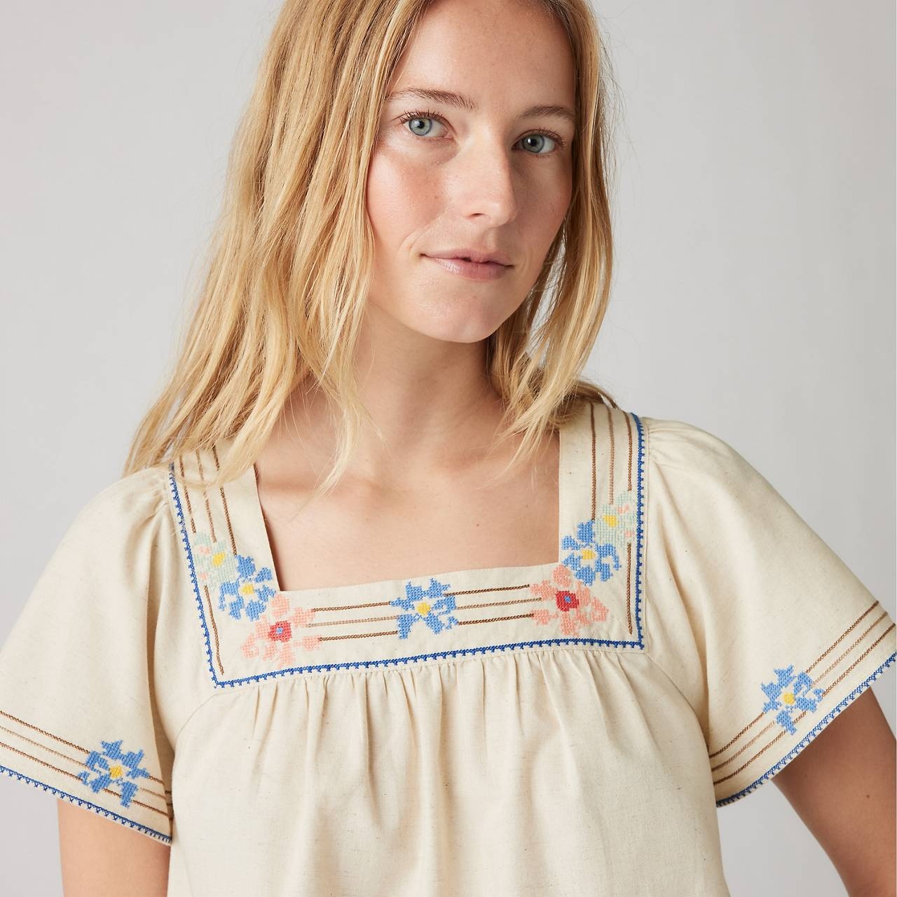 AMBRE COTTON LINEN BABYDOLL TANK TOP - 5
