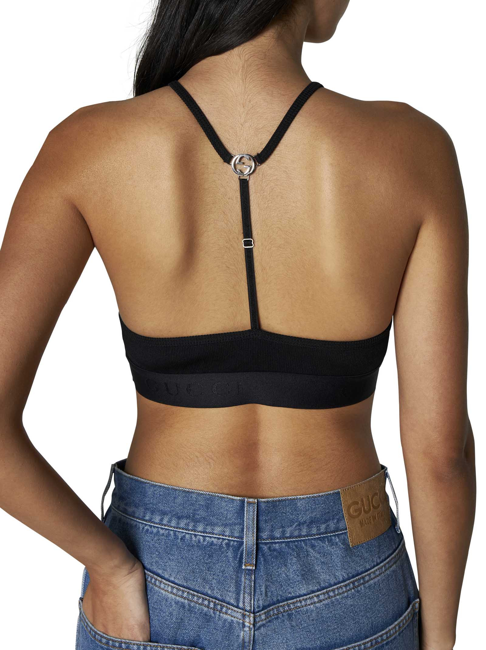 Gucci Women Logo-Plaque Jersey Crop Top - 5