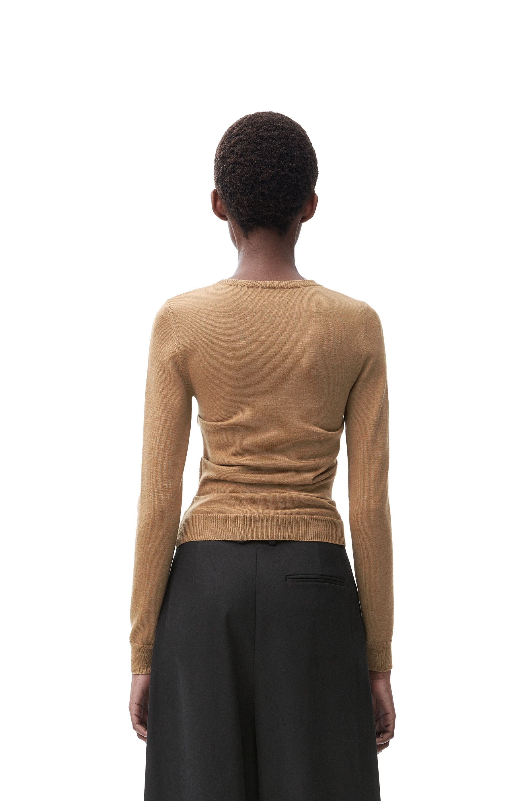 Draped sweater in cashmere and silk - 4