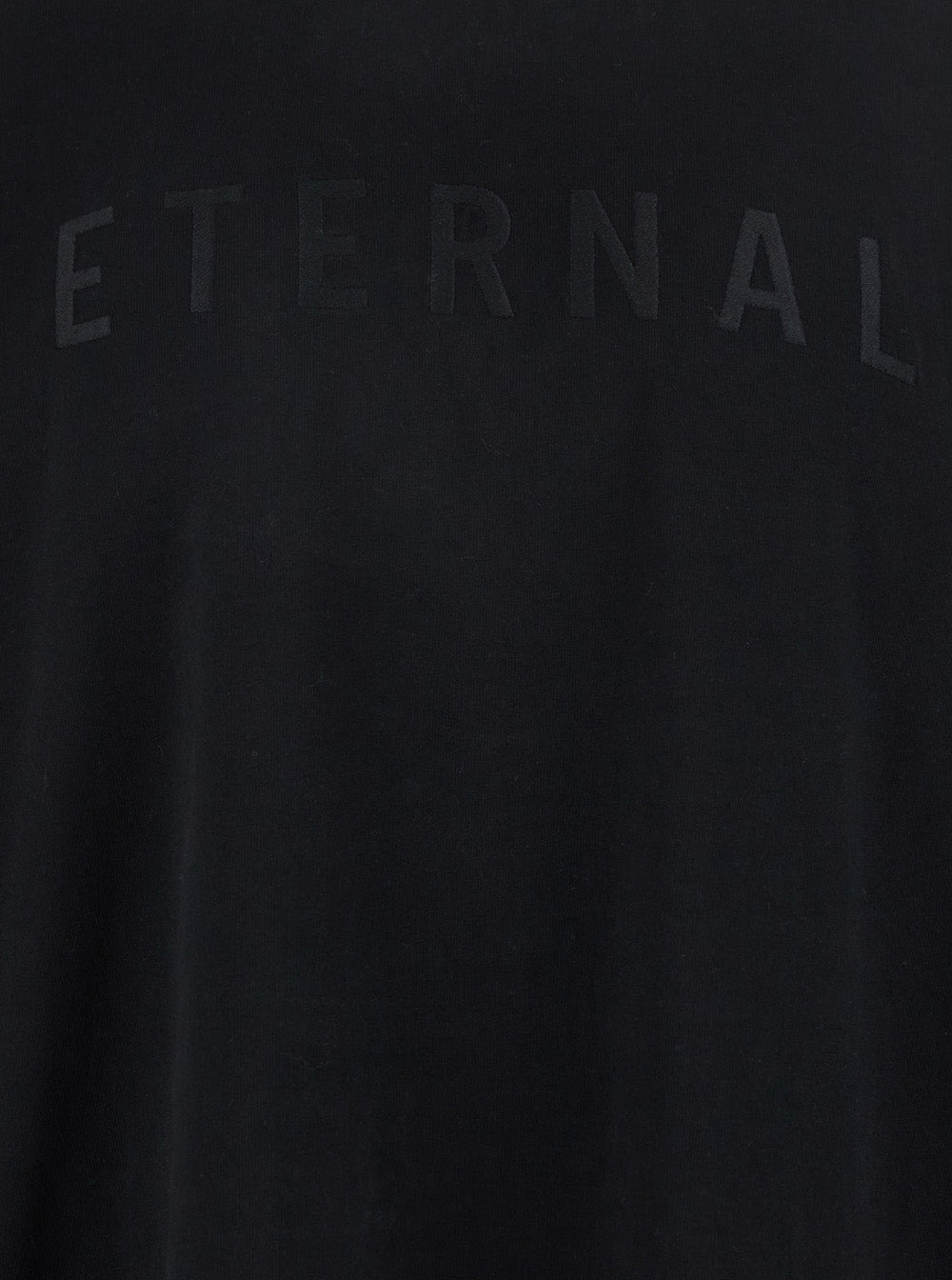 Fear Of God Men Black T-Shirt With Eternal Print On The Front And Logo Patch On The Back In Cotton M - 3