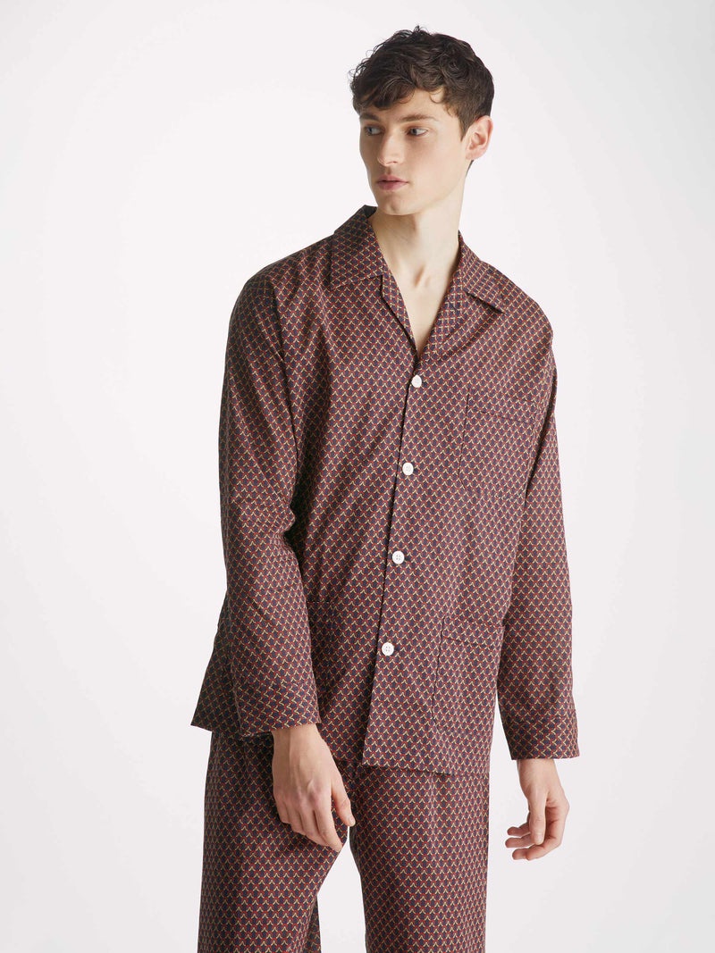 Men's Classic Fit Pyjamas Ledbury 65 Cotton Batiste Multi - 3