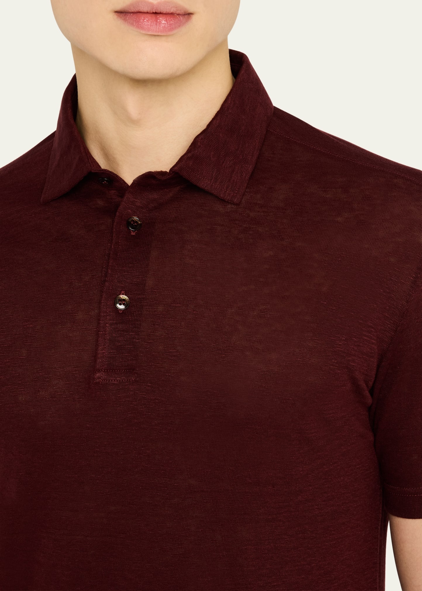 Men's Linen Jersey Dublon Polo Shirt - 5