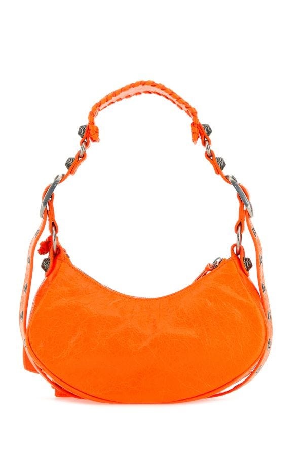 ショルダーバッグ・ポシェット Balenciaga Fluo orange nappa leather Le Cagole XS shoulder b Le Cagole XS leather shoulder bag in orange - Balenciaga