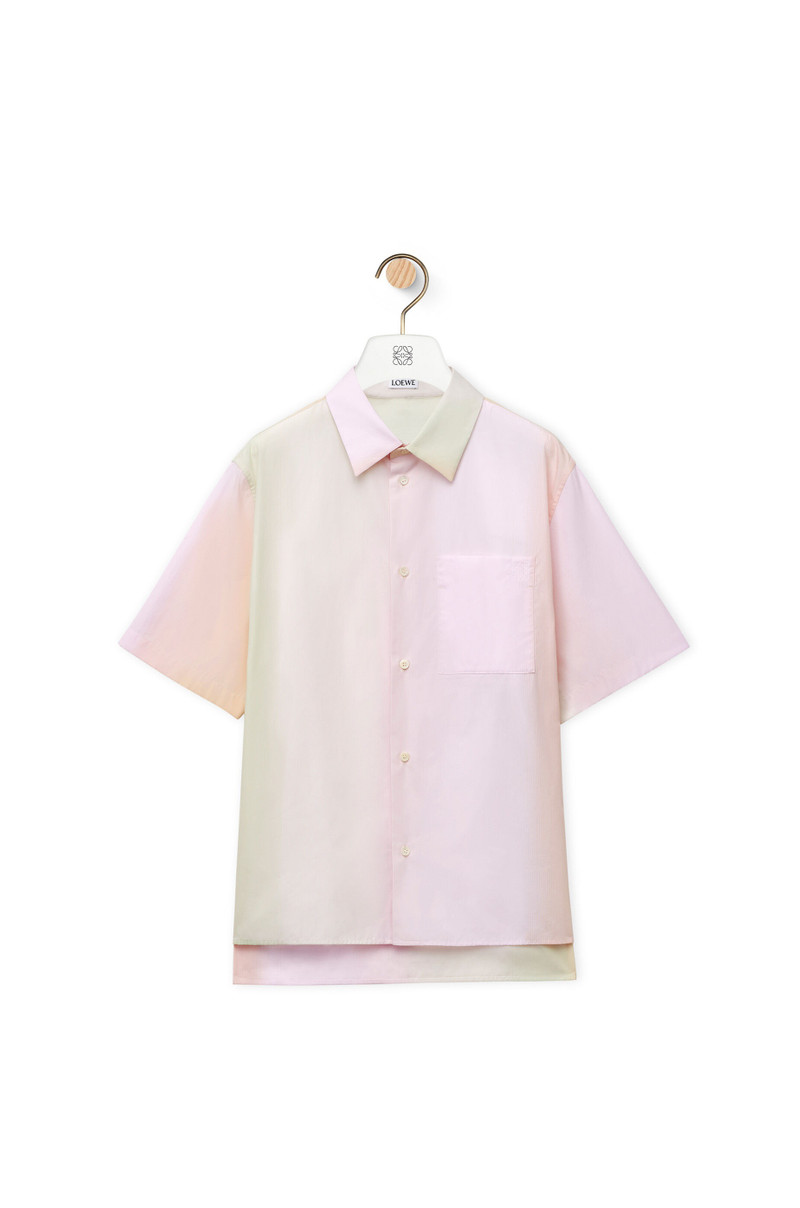 Short sleeve shirt in striped cotton 1