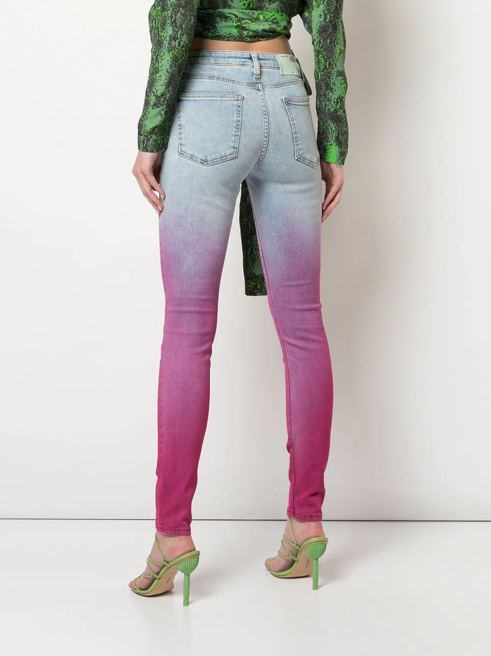 faded pink jeans - 4