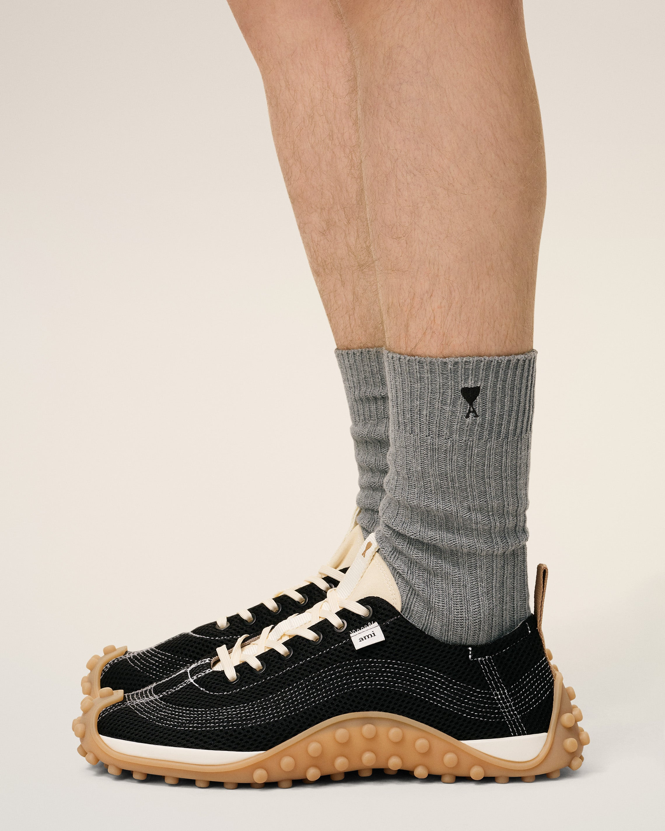 WHITE COTTON THREE PACK  AMI DE COEUR SOCKS - 8
