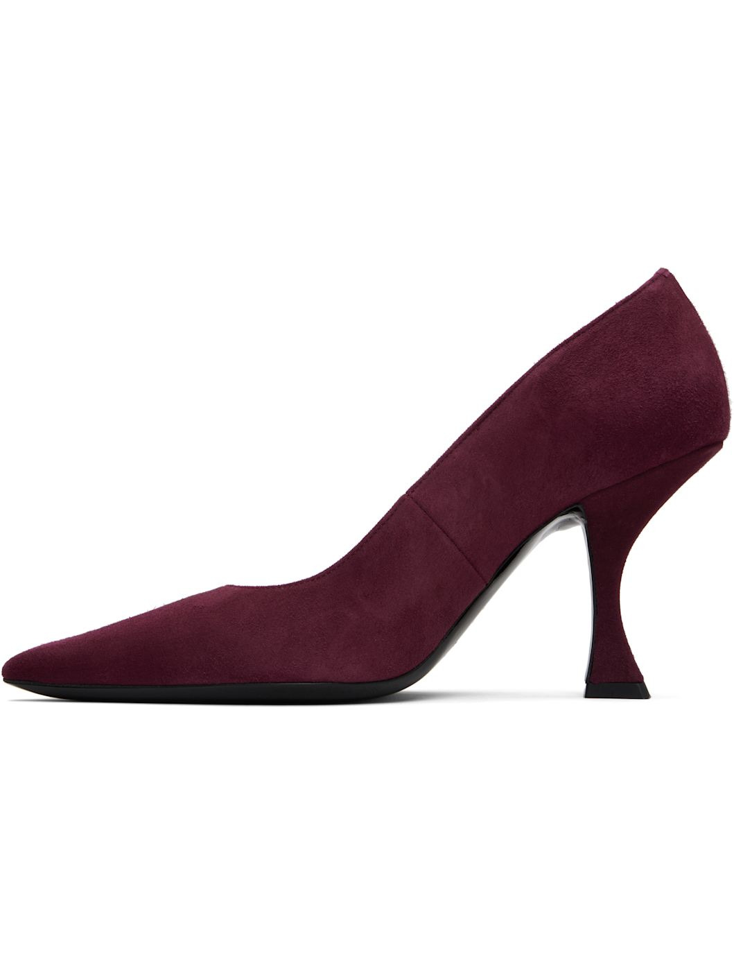 Burgundy Viva Suede Heels - 3