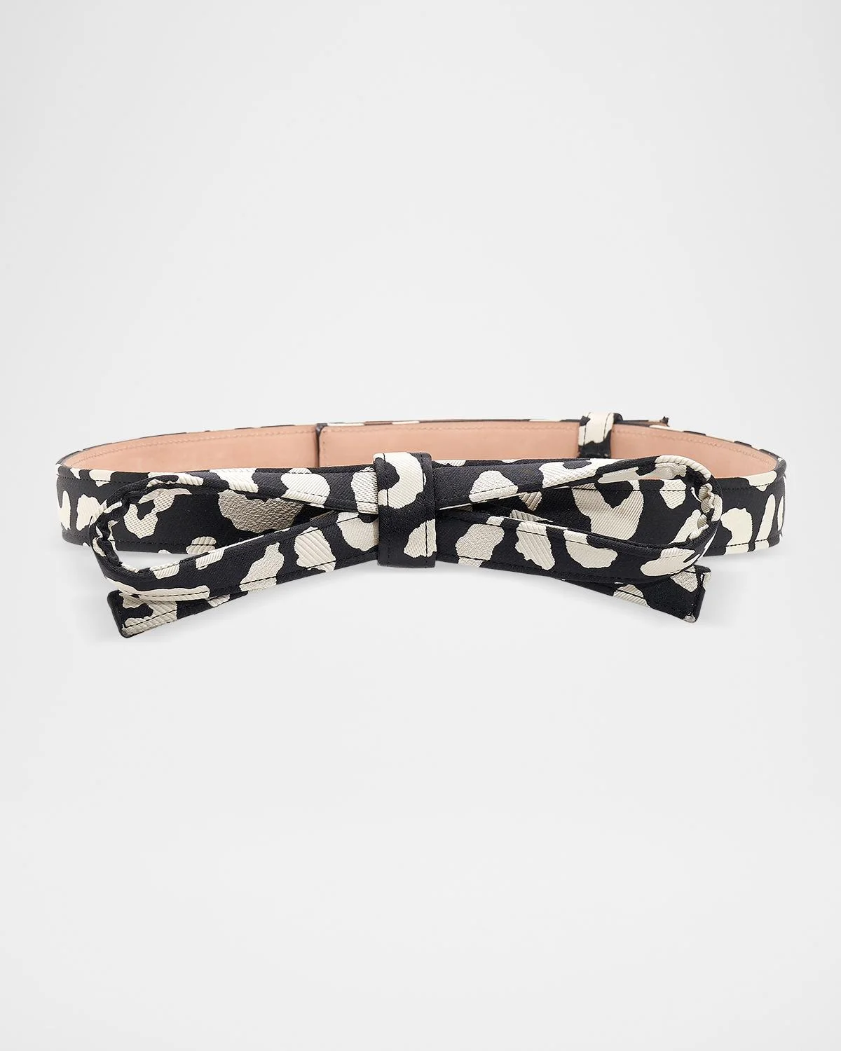 Leopard Jacquard Bow Belt - 1