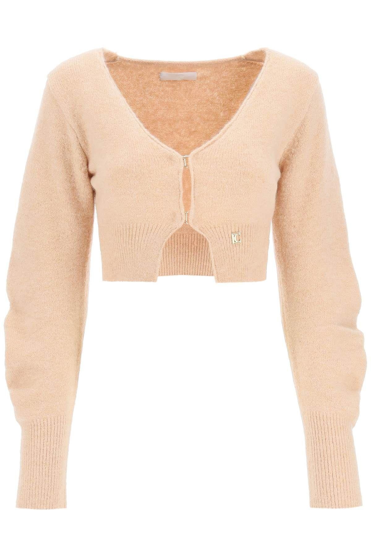 CROPPED WOOL BLEND CARDIGAN LOW CLASSIC - 1