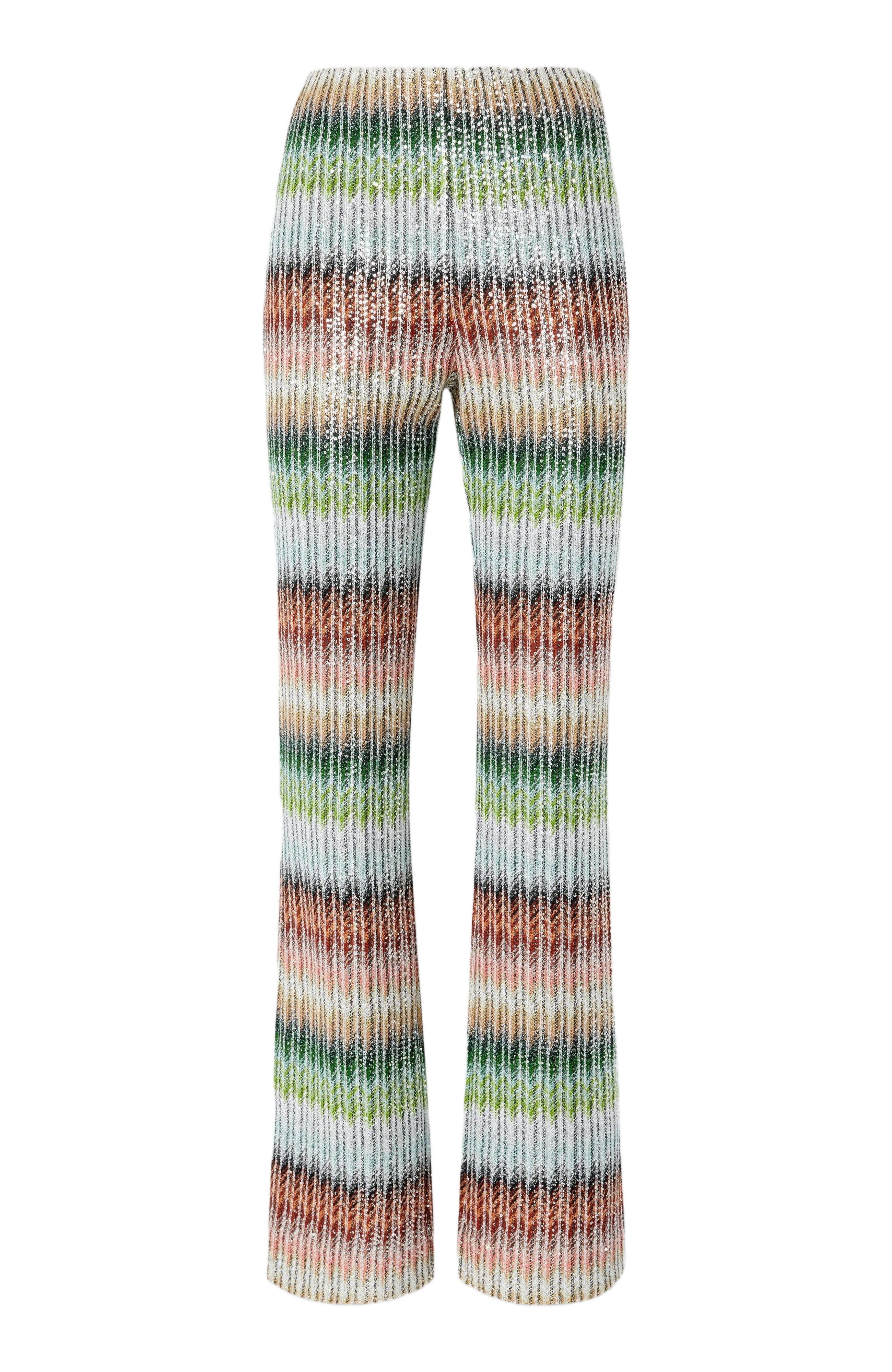 Missoni Flared Trousers In Gradient Zig Zag Knit With Sequins in Multicoloured at Nordstrom - 2