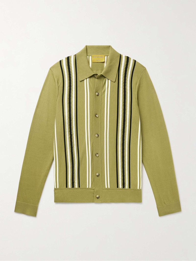 Plaza Slim-Fit Striped Cotton Cardigan 1