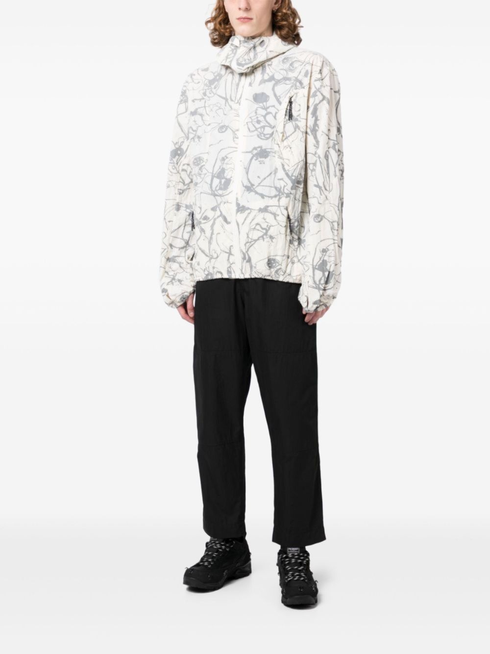 graphic-print jacket - 2