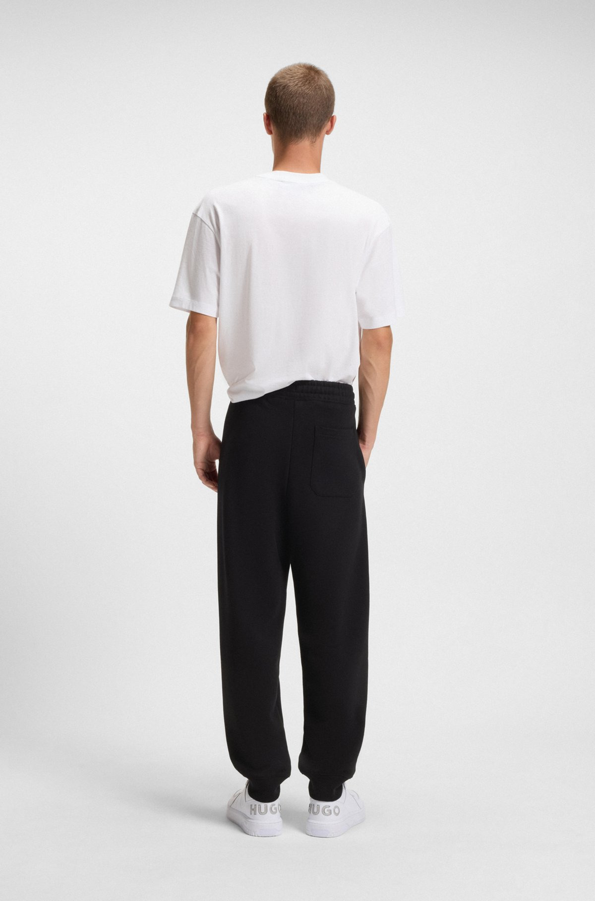 COTTON-TERRY TRACKSUIT BOTTOMS WITH LOGO PRINT - 5