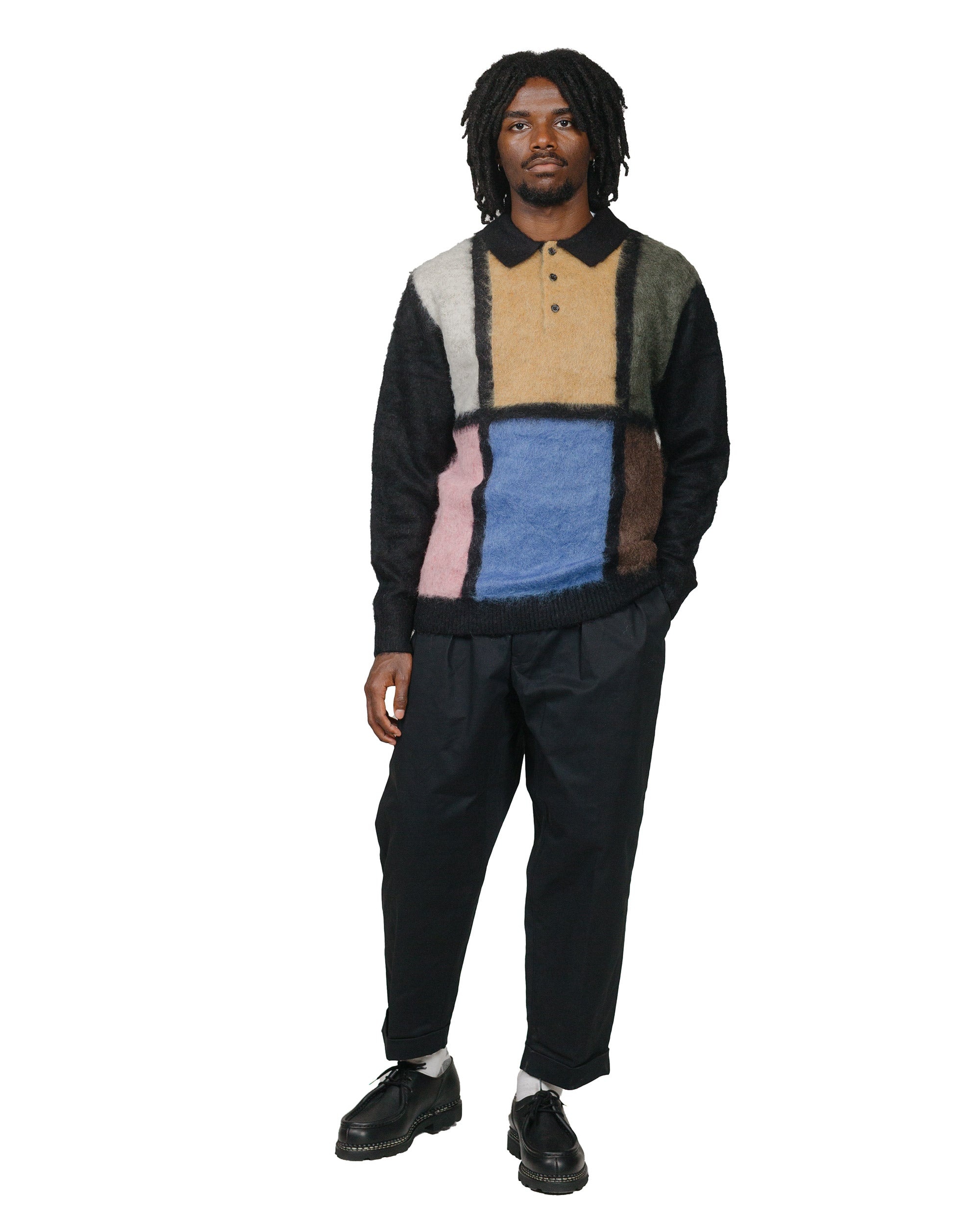 Knit Polo Shaggy Black - 4