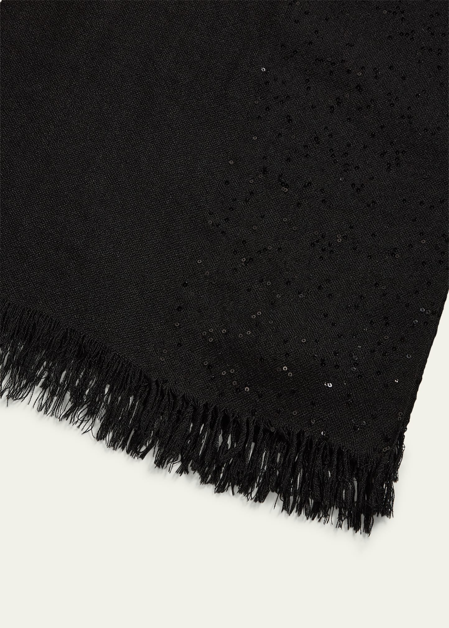 New Dalila Colorblock Sequined Wool Silk Scarf - 4