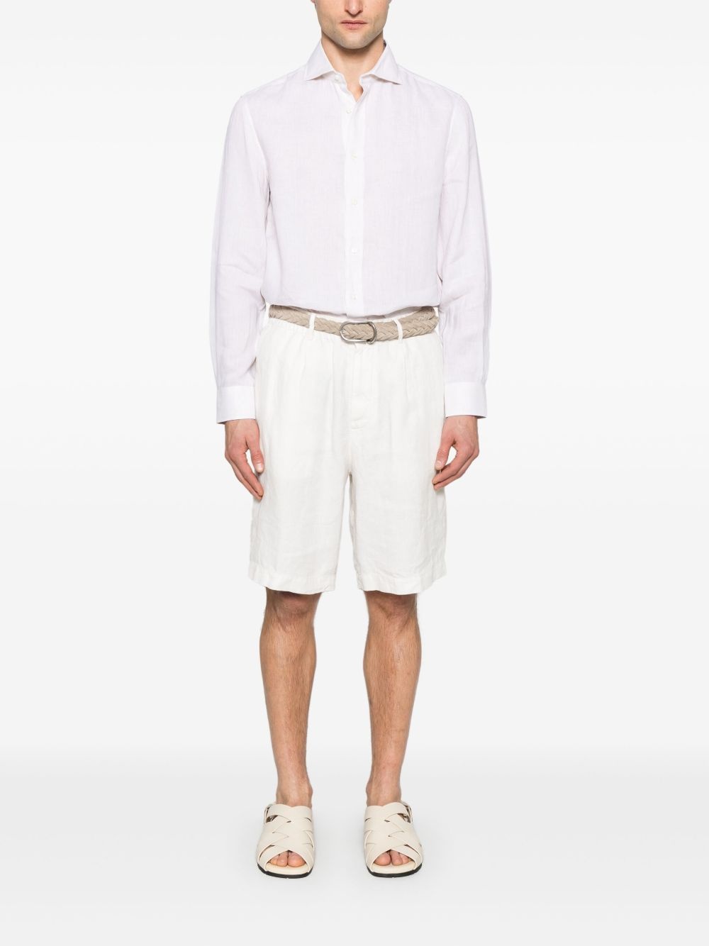 linen shorts - 2
