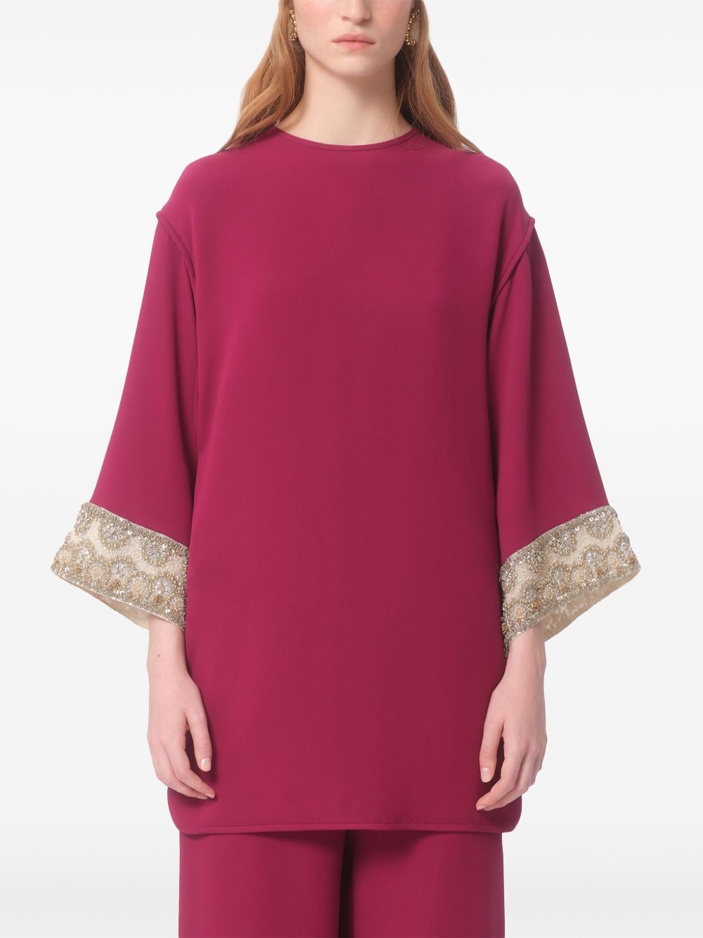 beaded-embellished blouse - 3