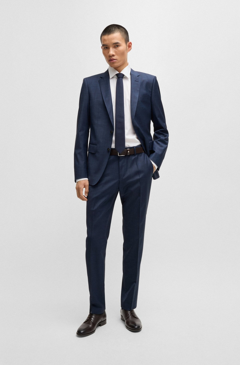 SLIM-FIT SUIT IN MICRO-PATTERNED WOOL 1