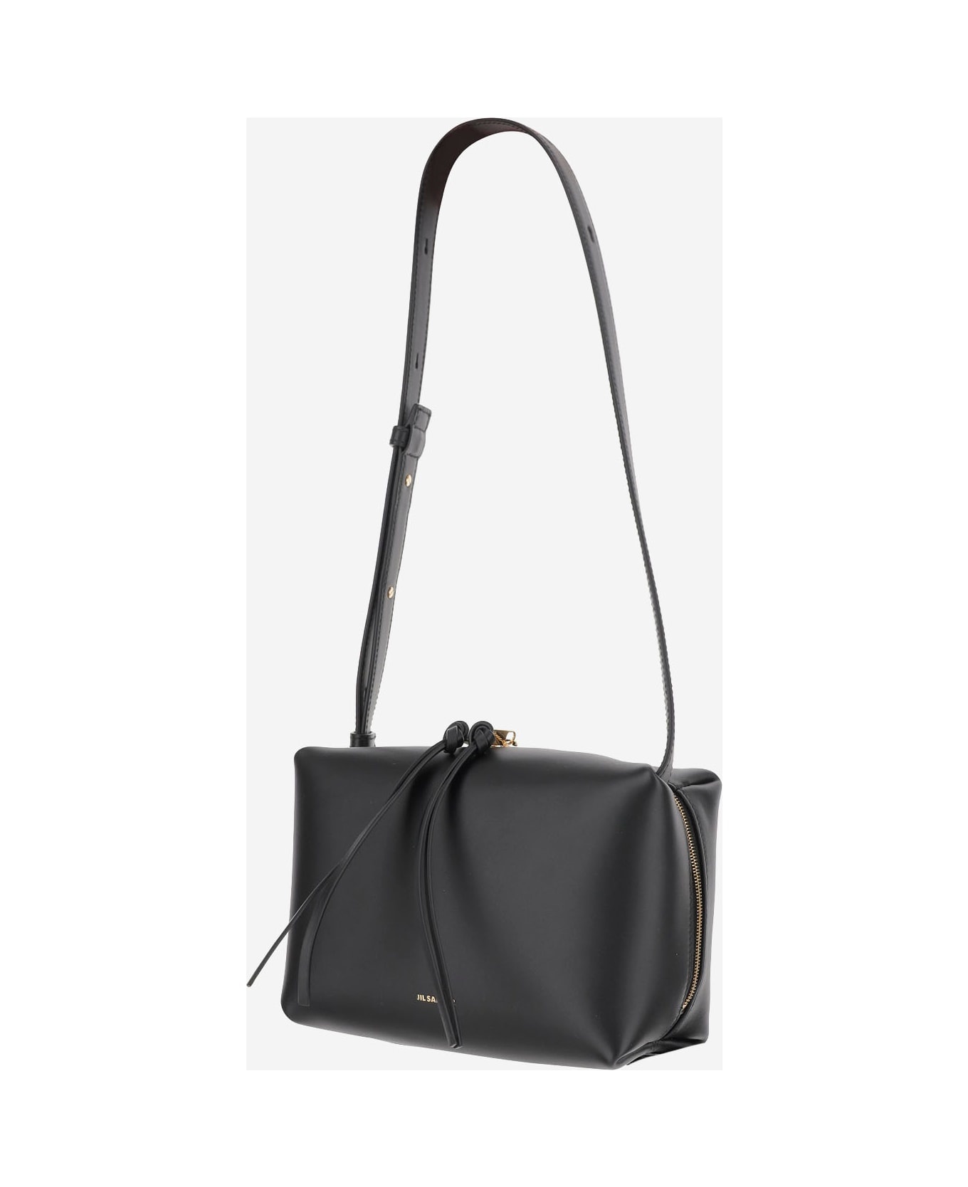 Leather Shoulder Bag With Logo - 2