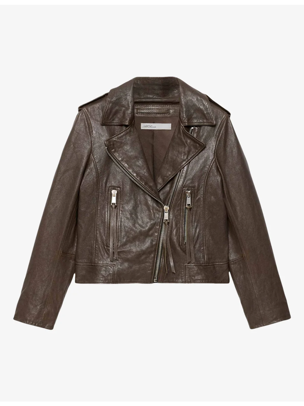 Errie Slim-Fit Leather Biker Jacket - 1