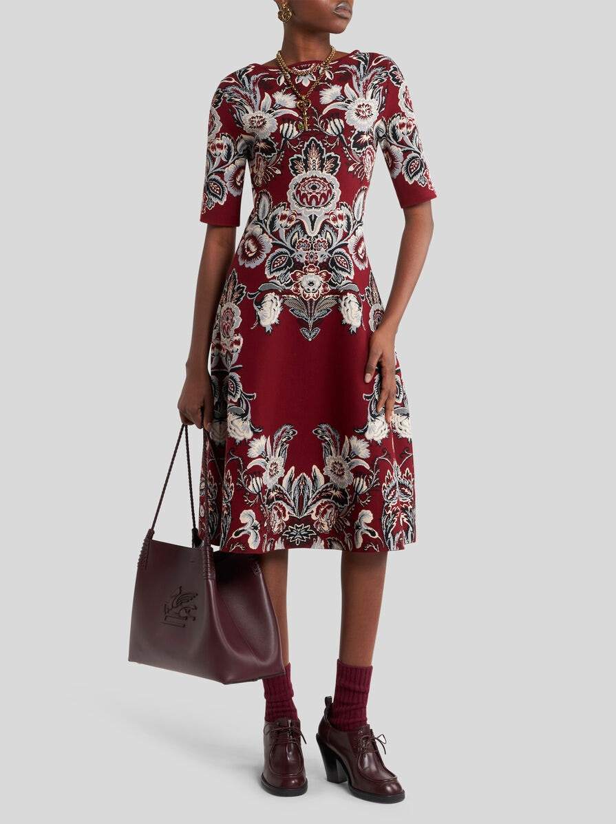 JACQUARD DRESS WITH PLACED MOTIF - 3
