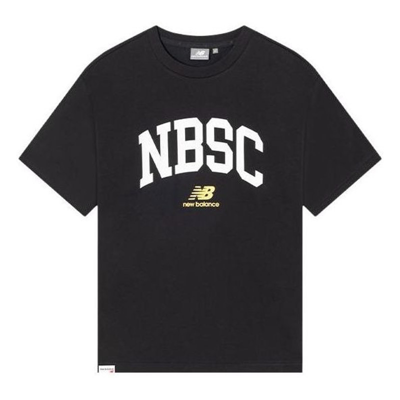 New Balance Essentials Graphic Logo Tee 'Black White' 5ED25373-BK - 1