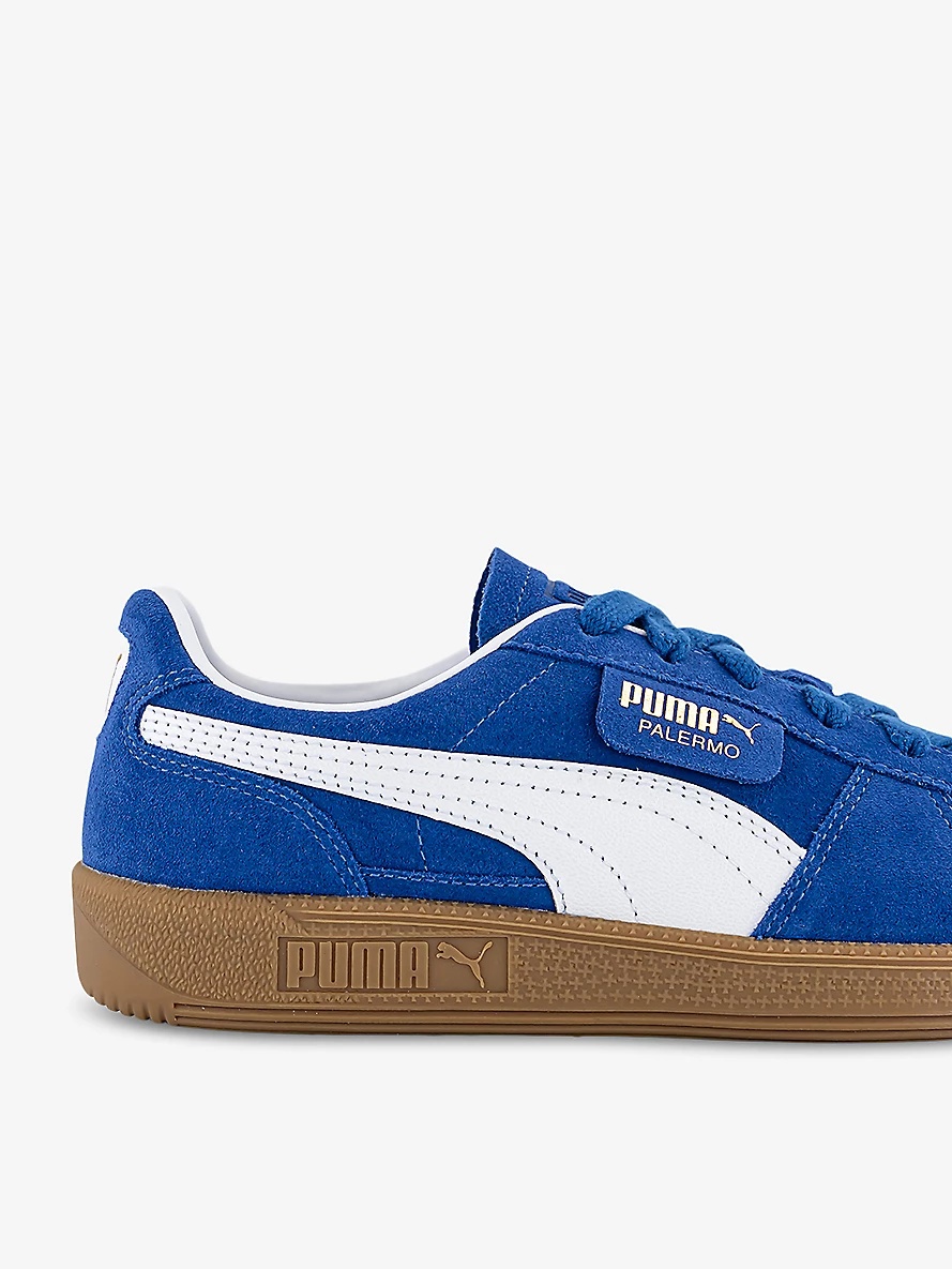 Palermo logo-tab suede low-top trainers - 5
