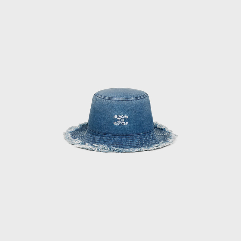 triomphe bucket hat IN COTTON DENIM 1