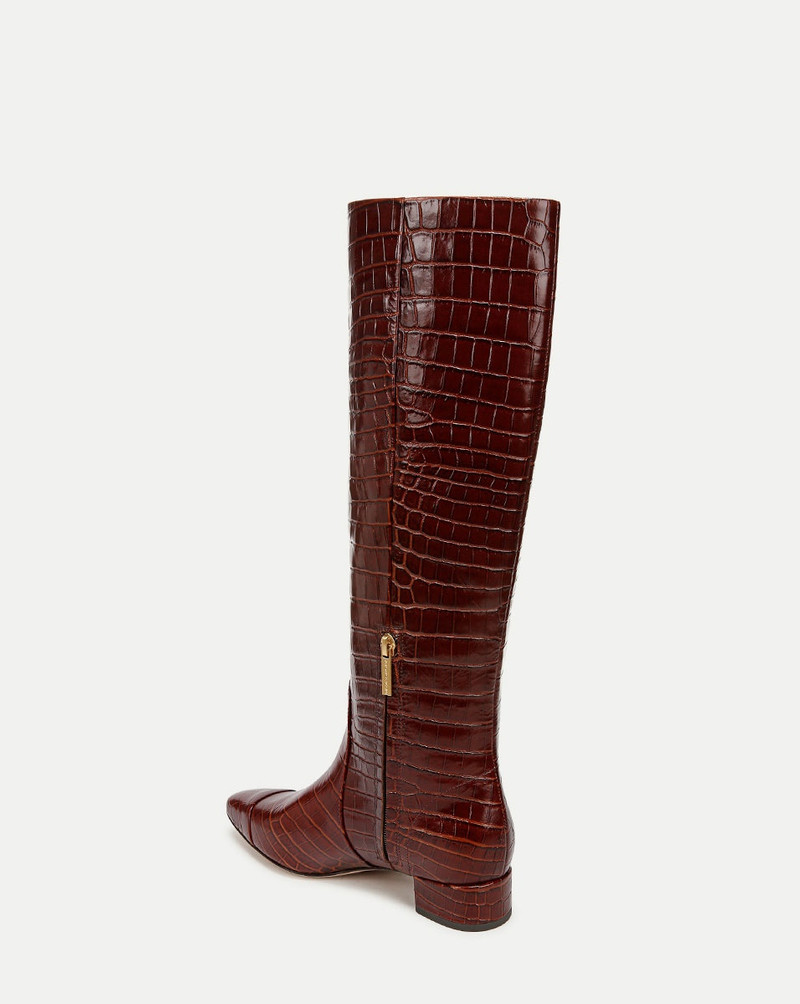 VERONICA BEARD CECILE CROC-EMBOSSED TALL BOOT outlook