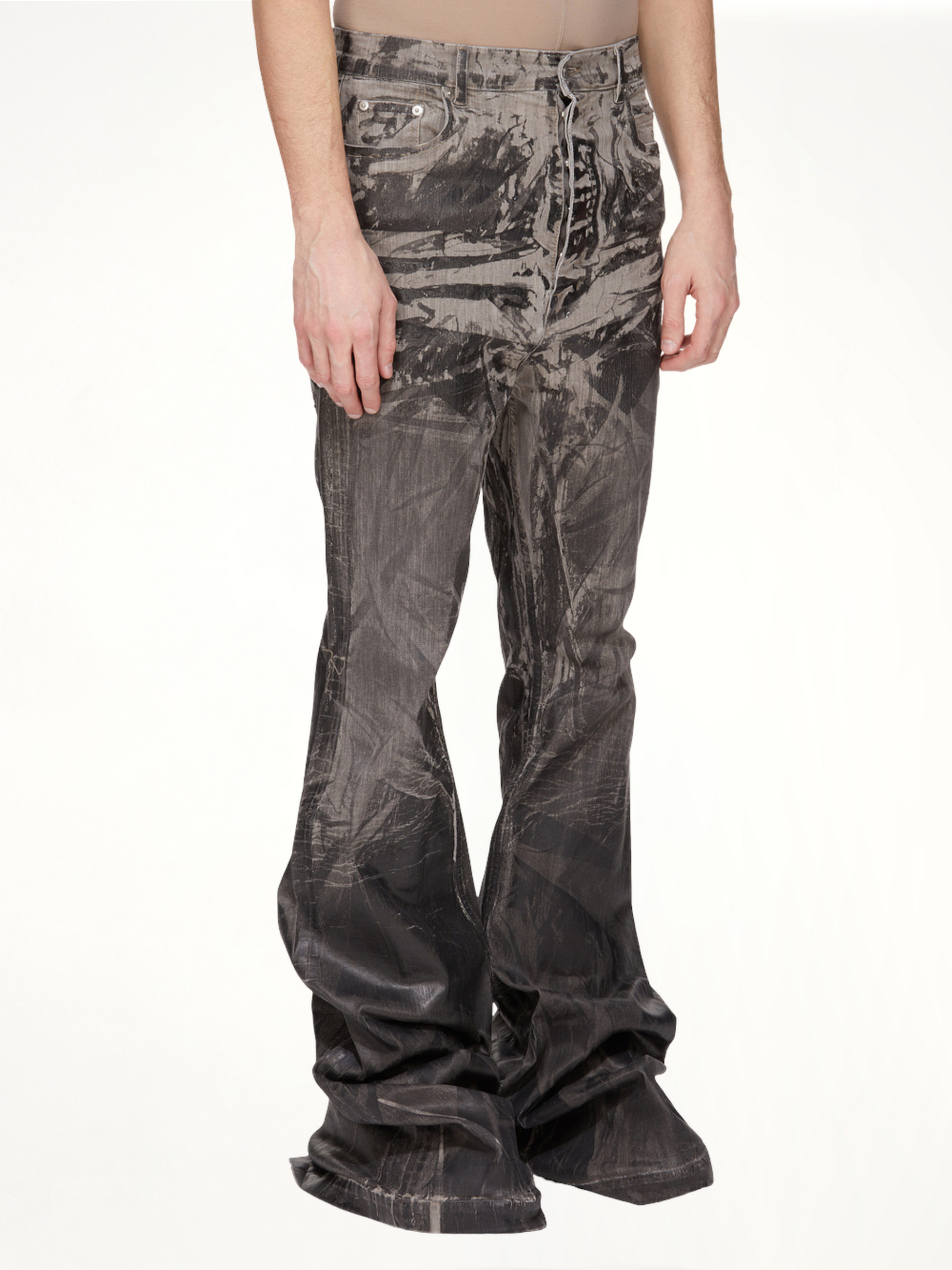 Bolan Bootcut Washed Foil in Black - 5