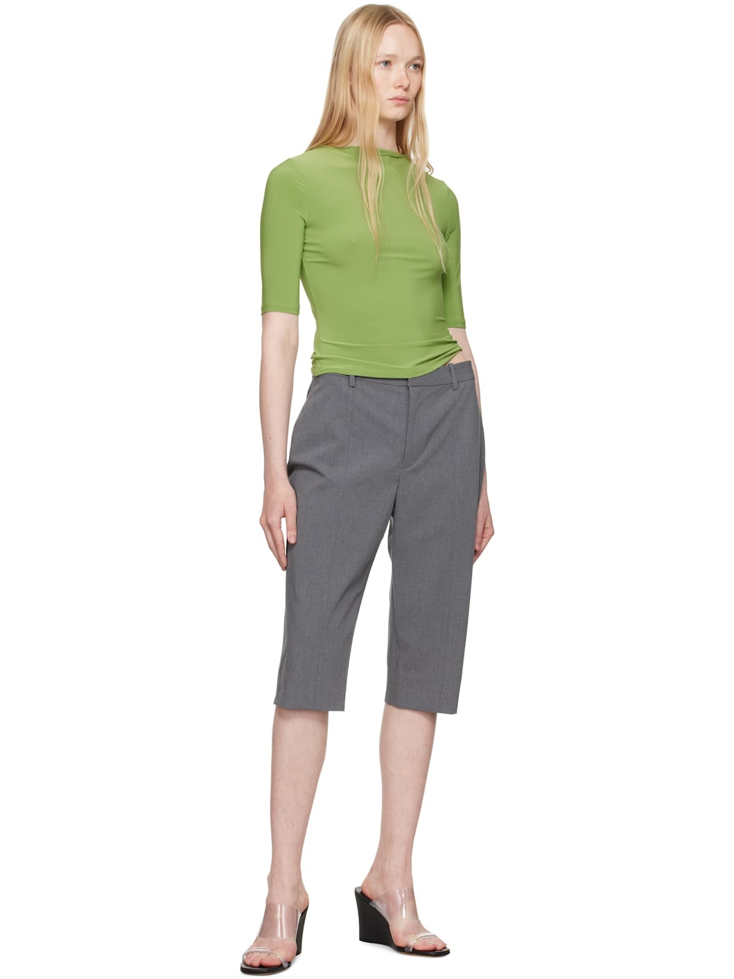 Gray Melvin Capri Shorts - 4