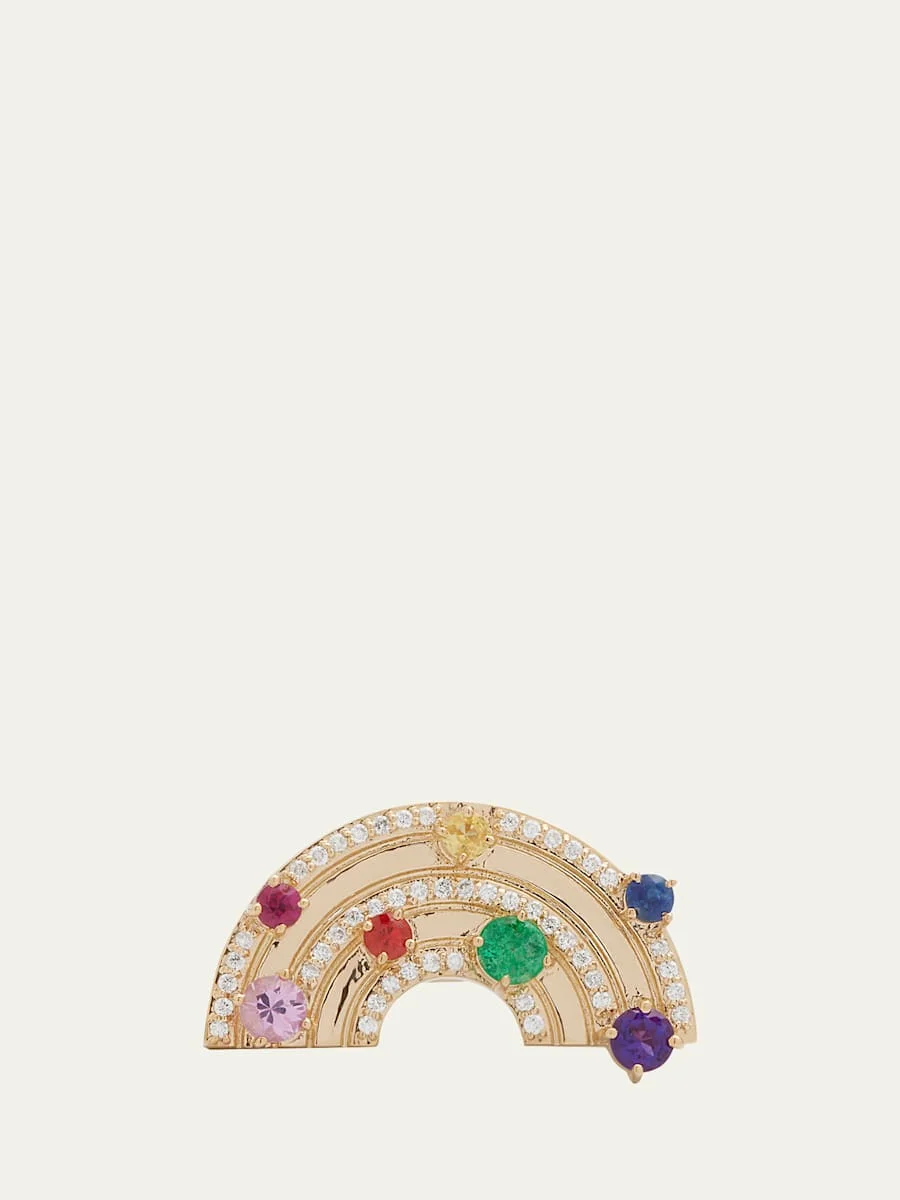14K Rainbow Block Ring - 1