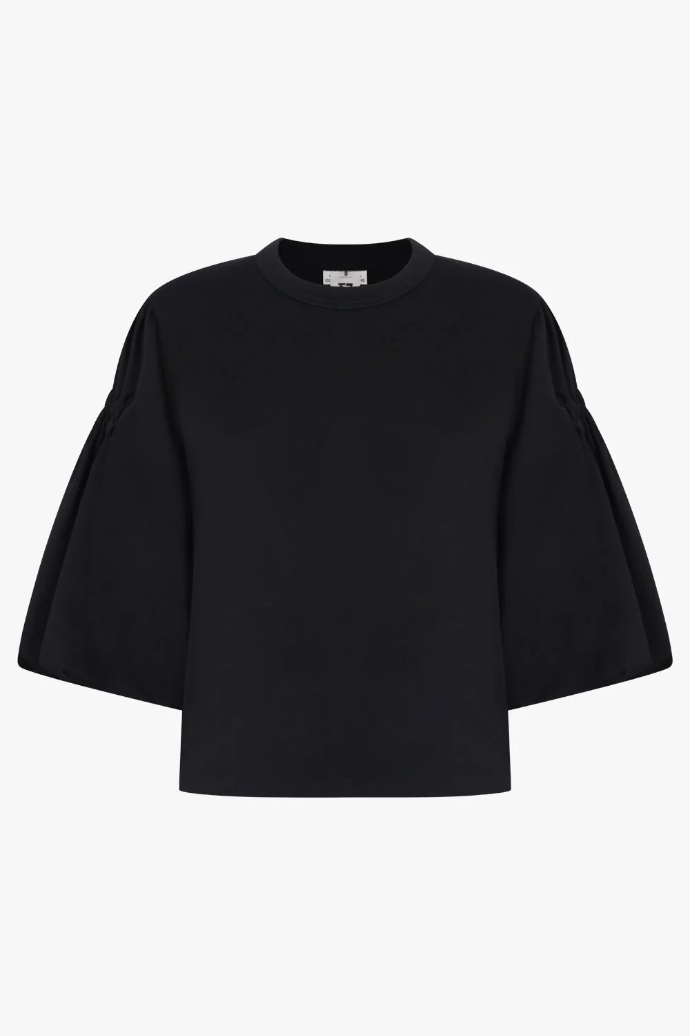 EXAGGERATED PUFF 3/4 SLEEVE TOP | BLACK - 1