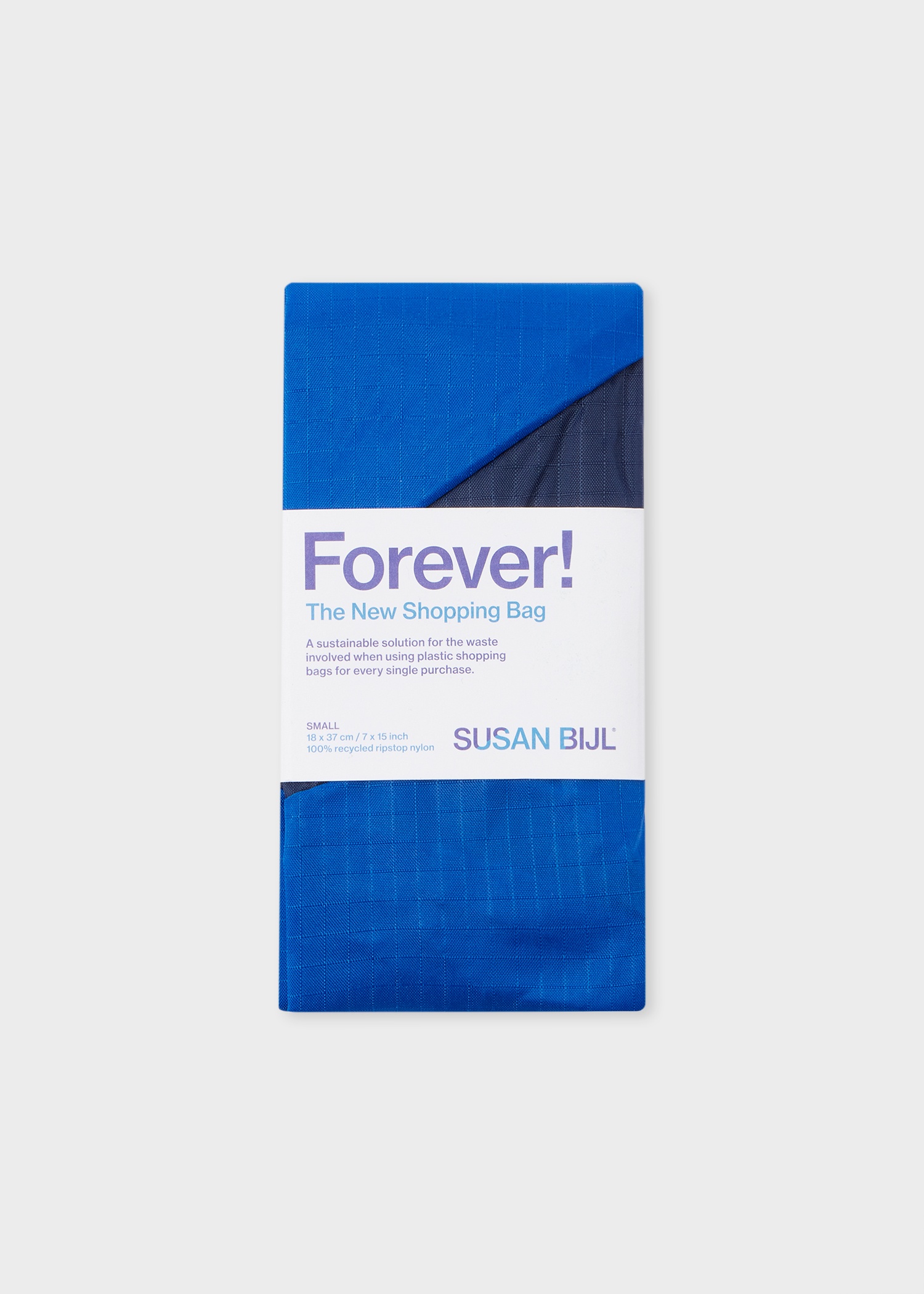 Blue & Navy 'The New Shopping Bag' by Susan Bijl - Small - 2