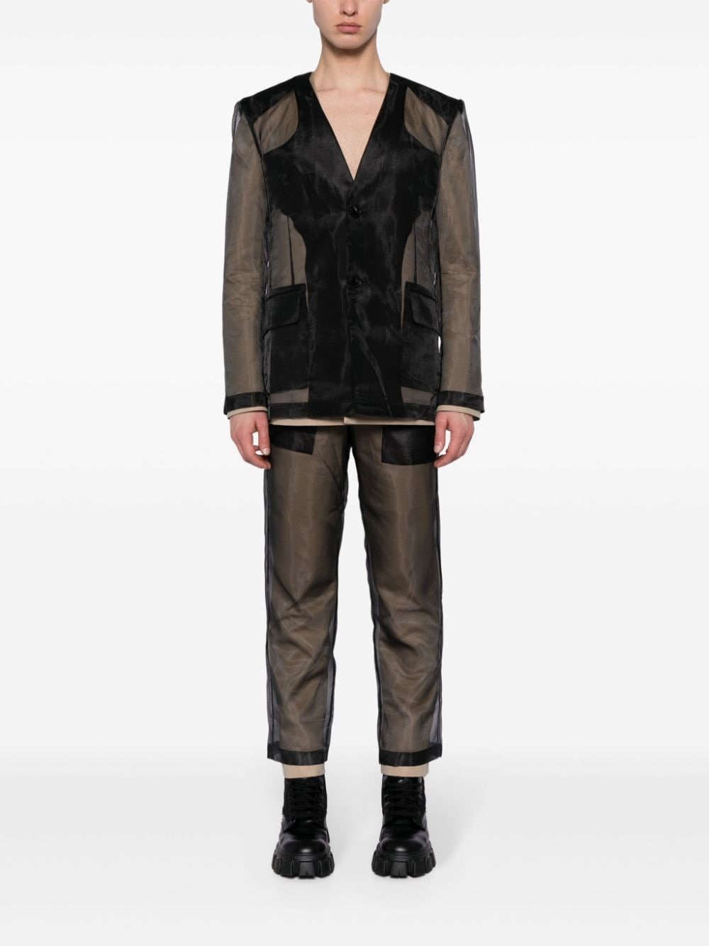 reversible layered trousers - 3