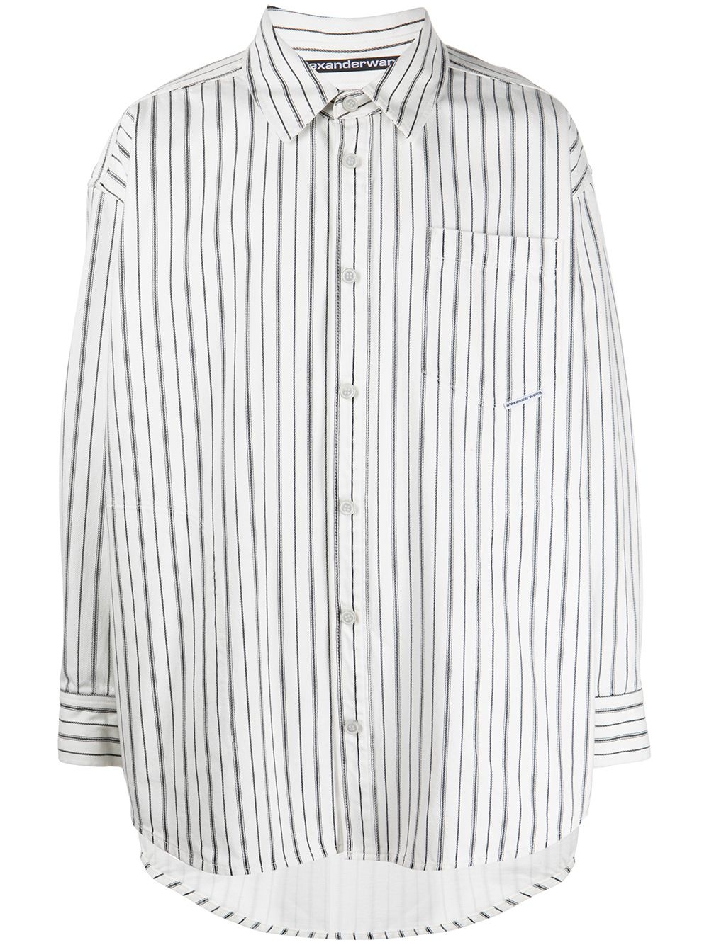 striped oversized cotton shirt - 1