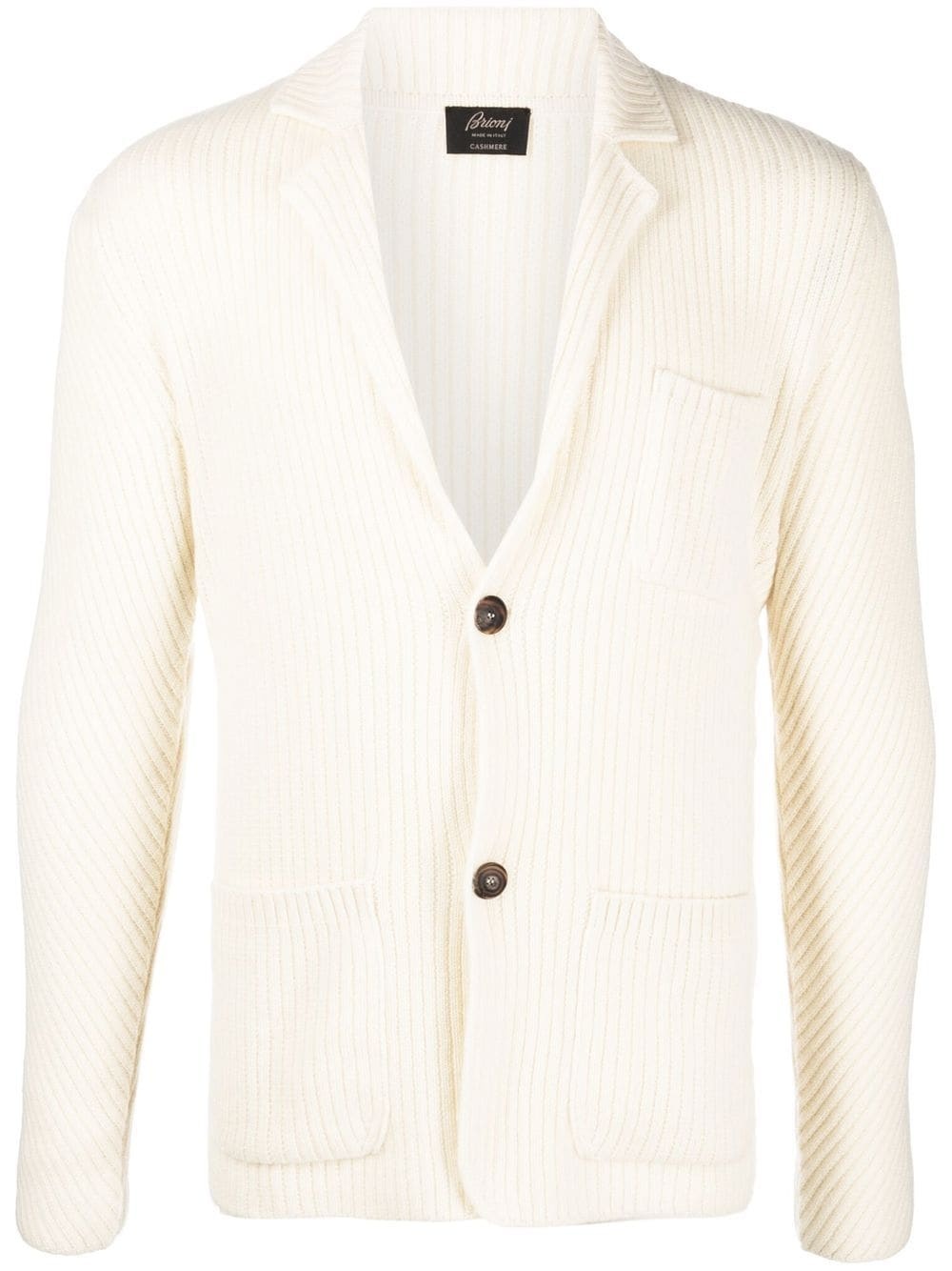 ribbed-knit cashmere cardigan - 1