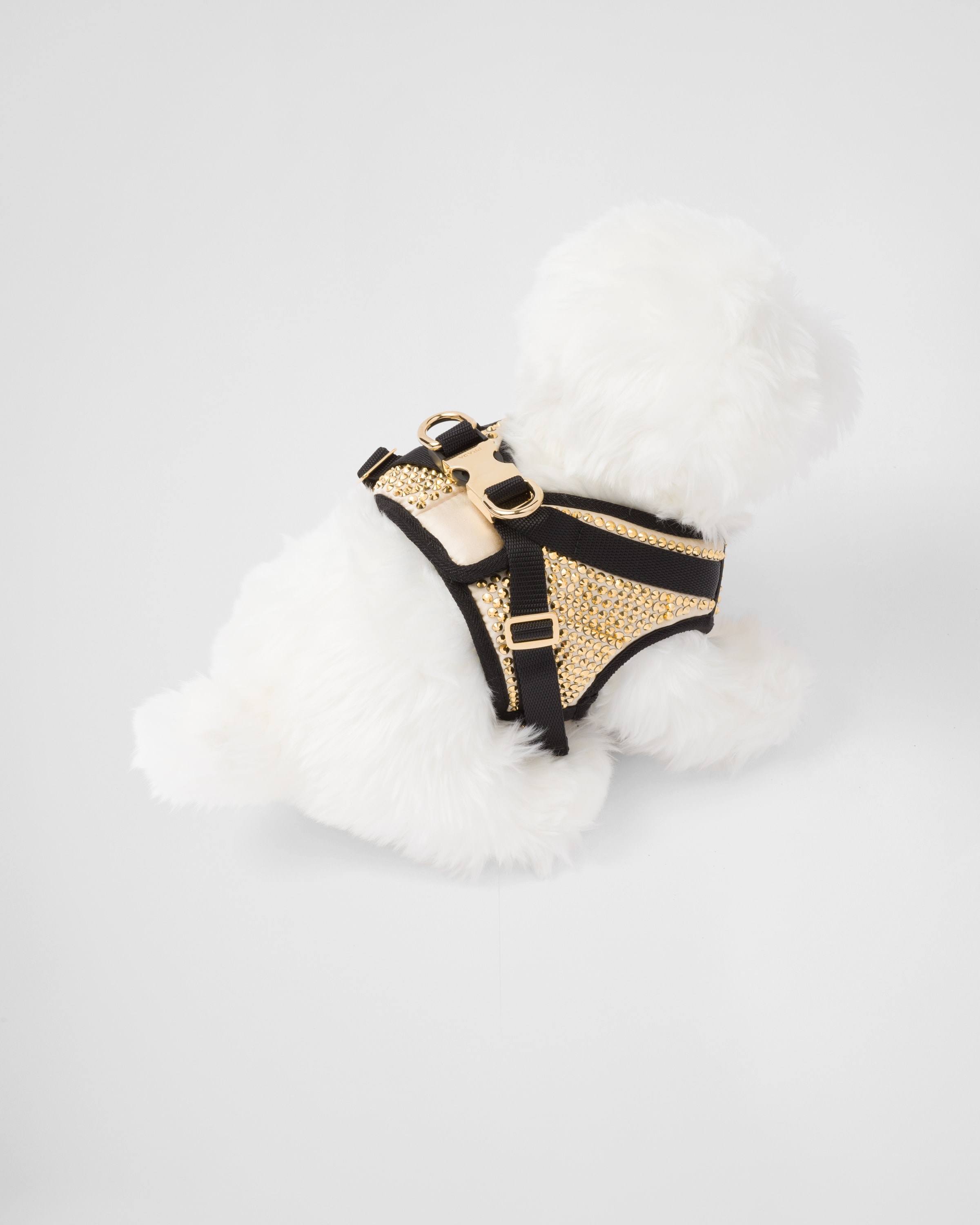Crystal-studded satin dog harness - 2