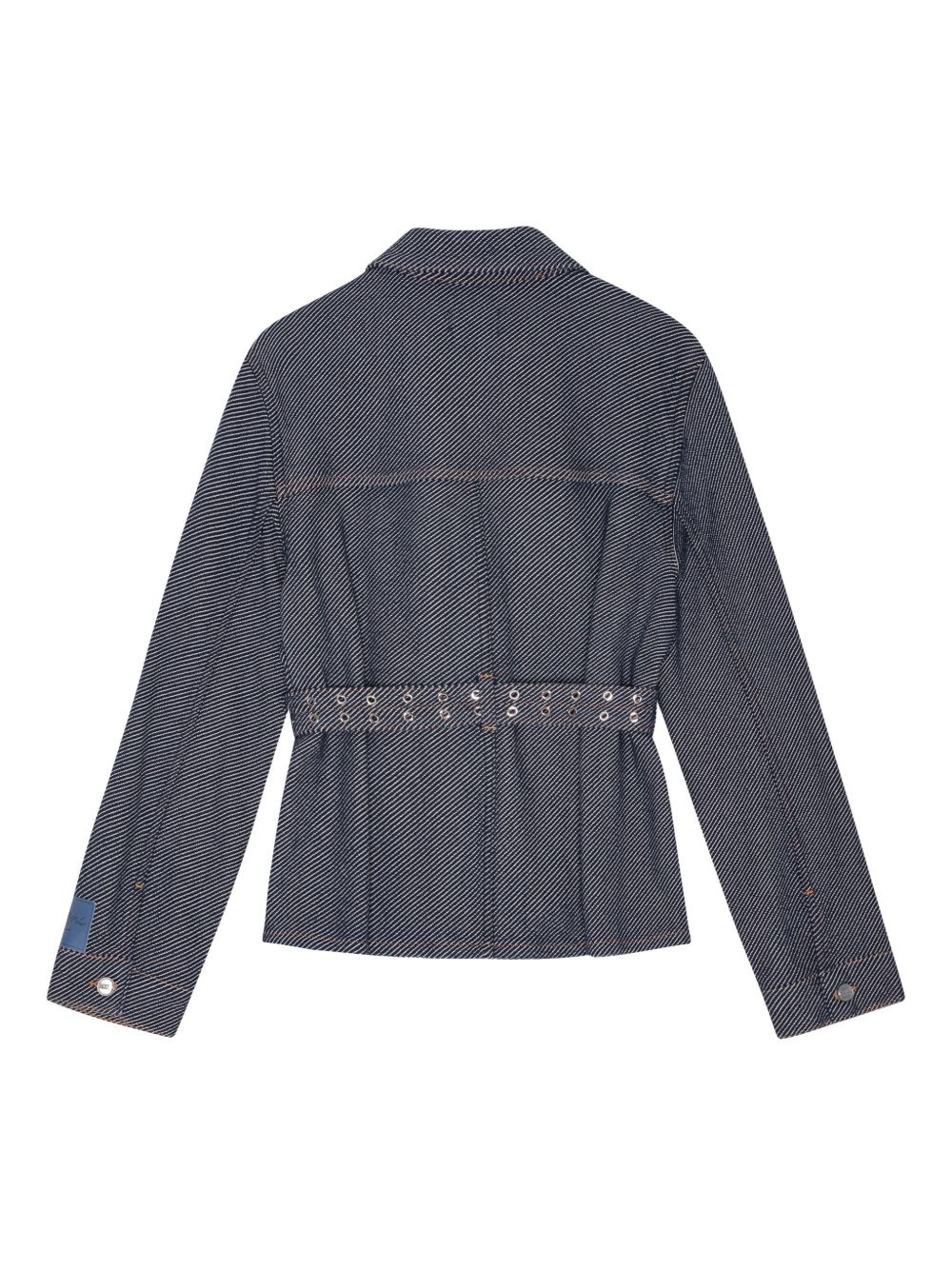 belted denim jacket - 6