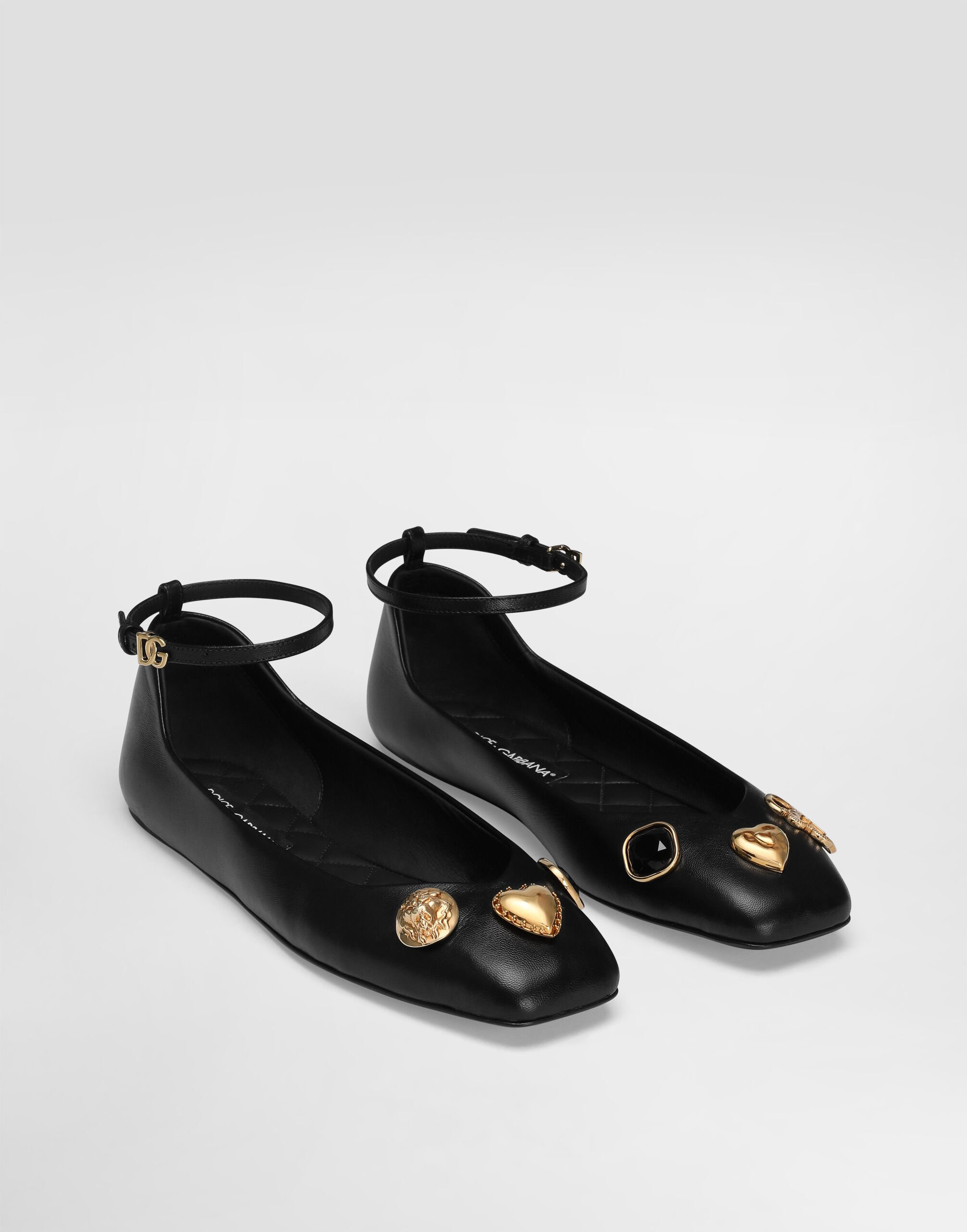 Leather ballet flats with embroidery - 2