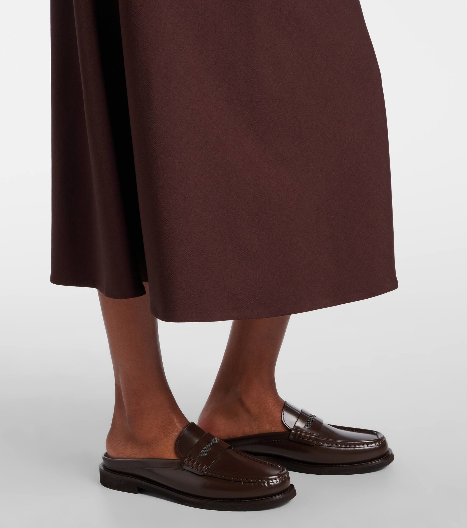 Wool-blend midi skirt - 5