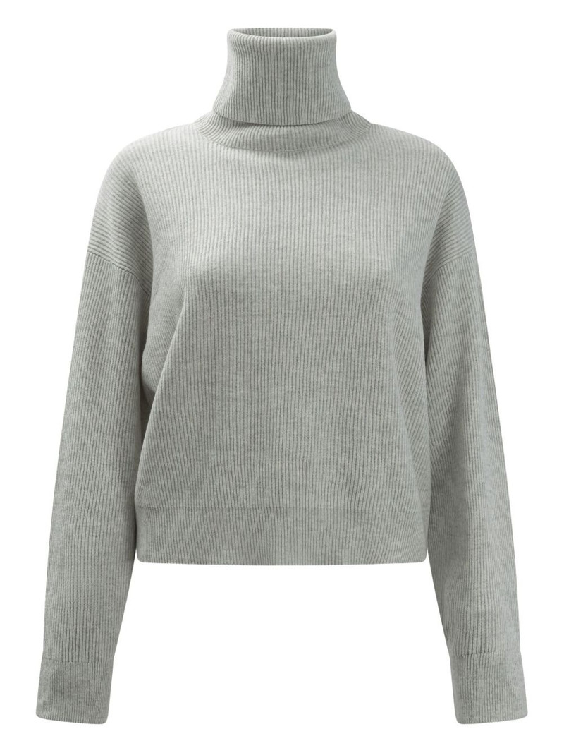 roll-neck ribbed-knit sweater 1