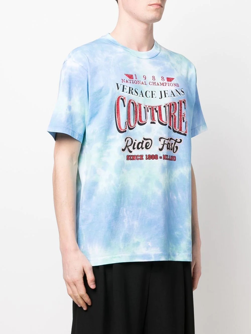 tie-dye slogan-print T-shirt - 3