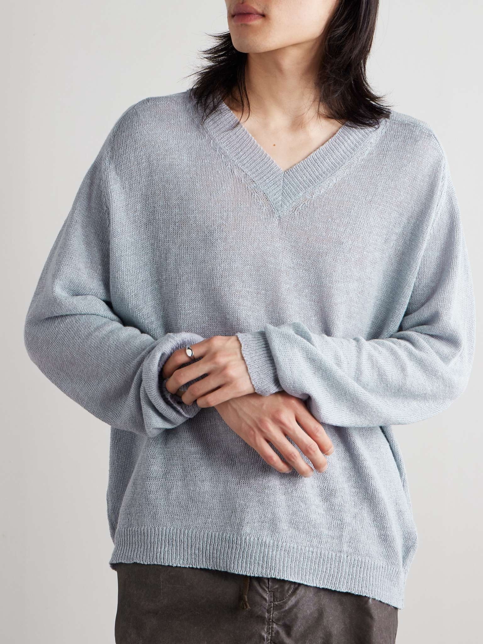 Rue Linen and Cotton-Blend Sweater - 3