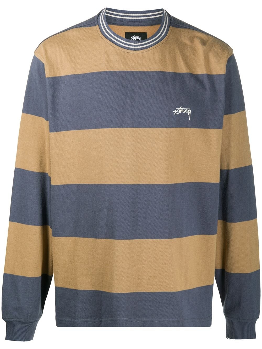 striped crewneck sweatshirt - 1