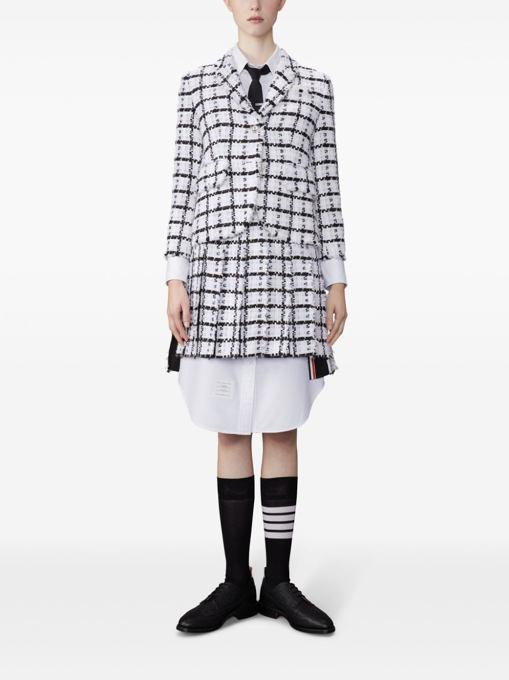 checked blazer - 3