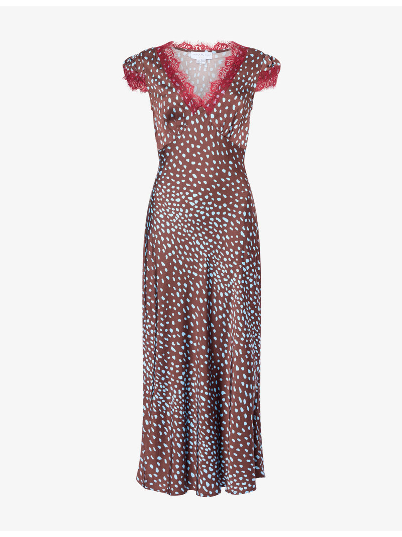 Olivia Printed Satin Midi Dress 1