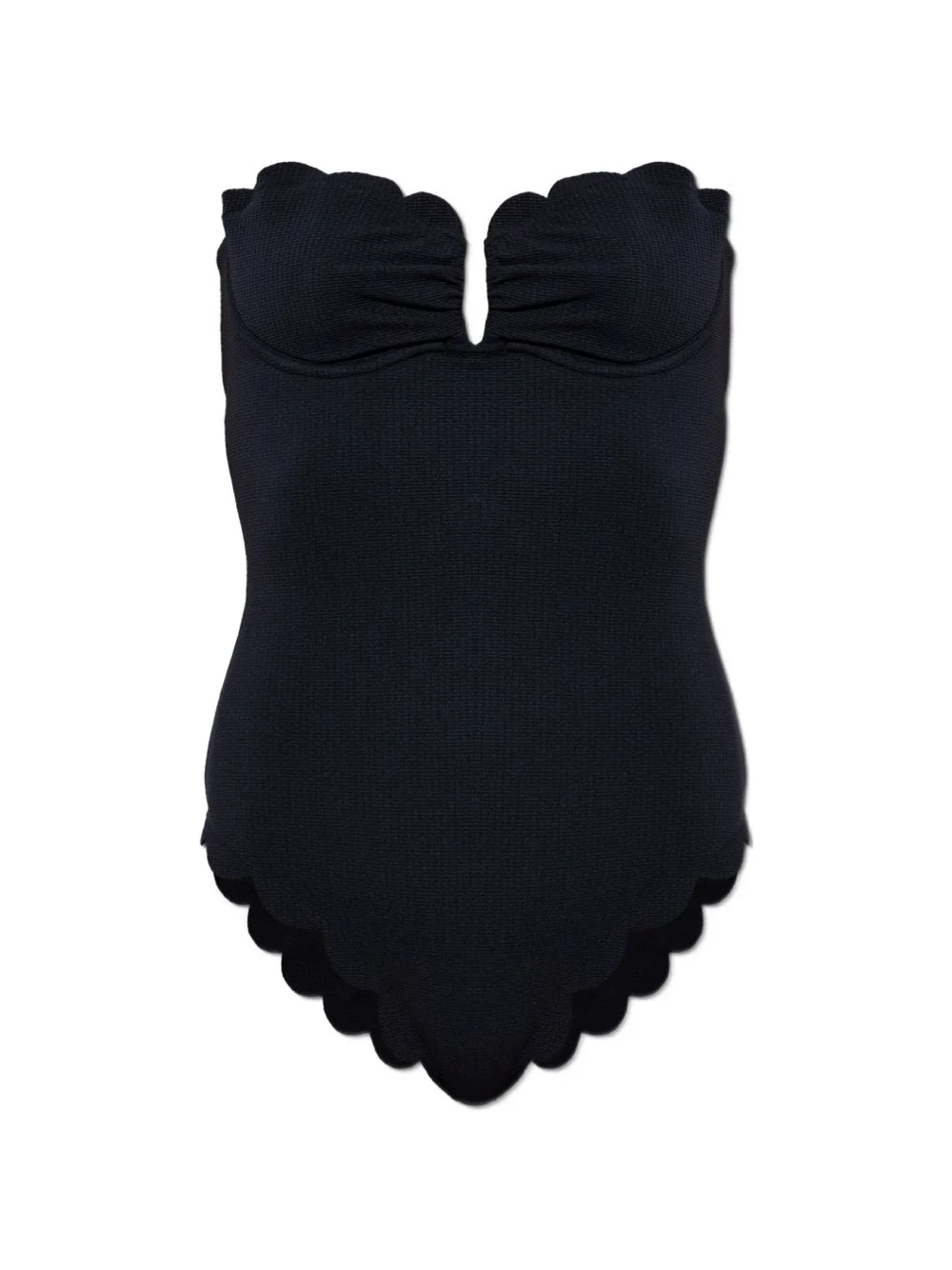 Lisbon scalloped-edge strapless swimsuit - 1